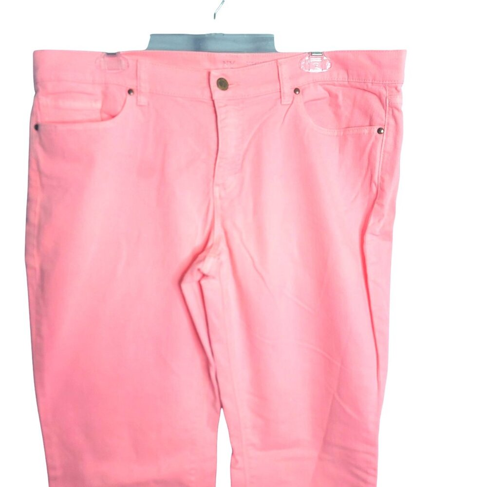 NY & Co Size 14 Jeans Womens Pink Denim Skinny Cotton/Spandex - Picture 6 of 14